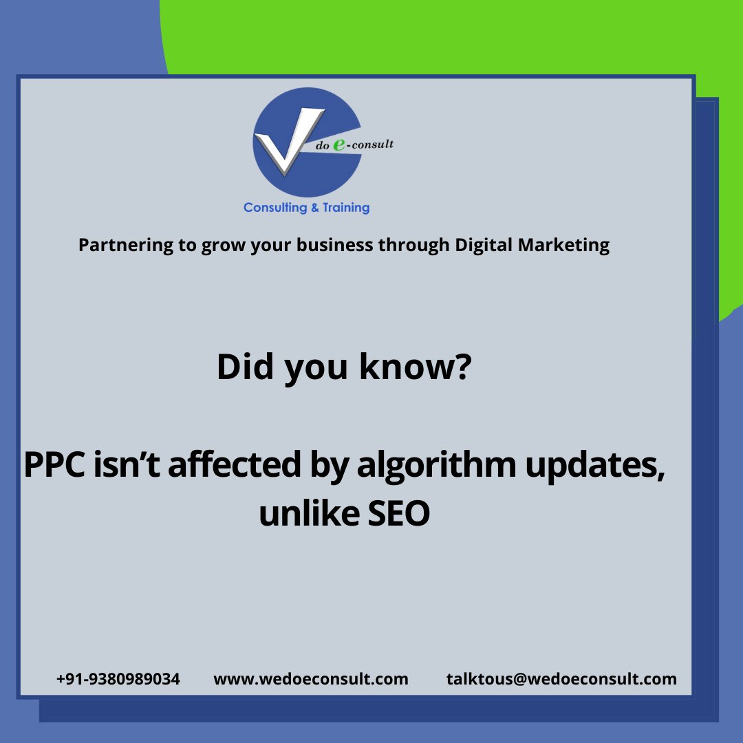 WeDoEconsult's tweet photo. Did you know it already?
Let me know in comments.
Need any help?
Contact:
+91-9380989034
https://t.co/HkcAUnrf14
talktous@wedoeconsult.com
#ppc #paidads #payperclick #googleads #googleadwords #ppcfacts https://t.co/YfBFGRQYCw