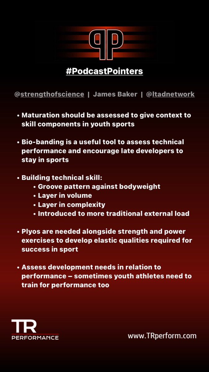 TRperform's tweet photo. 🎙 #PodcastPointers

@jamesbaker_8 and @strengthofsci join for a part two on developing youth athletes with case studies around the importance of assessing maturation https://t.co/abv0gNFL9C
