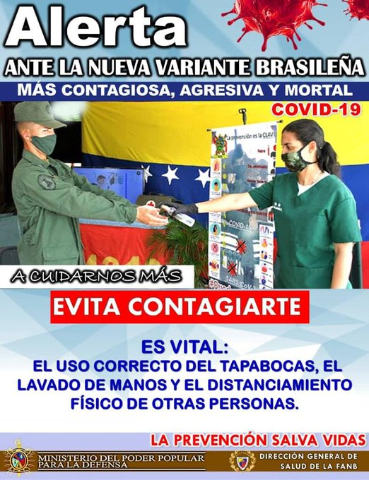 #27May La #COVID19 no es juego, protegerse es la mejor opción, recuerda respetar las medidas de bioseguridad y no bajar la guardia. #UsaTapabocas 😷#VenezuelaPotencia #ExcelenciaEducativaMilitar