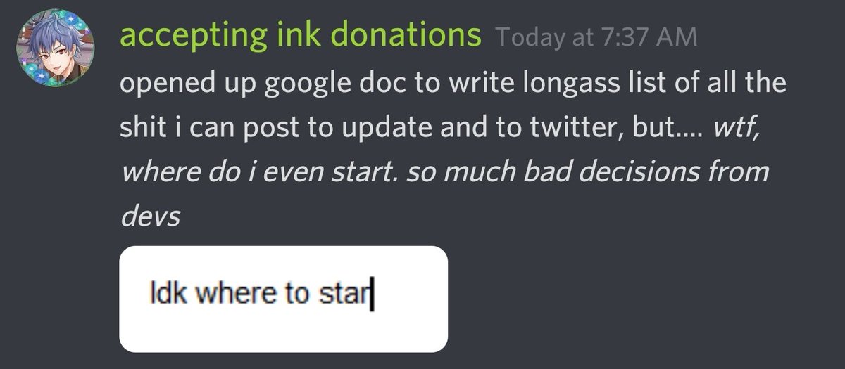 ripshishou's tweet photo. i woke up to the stream apparently being a mess https://t.co/2rbshSXZSr