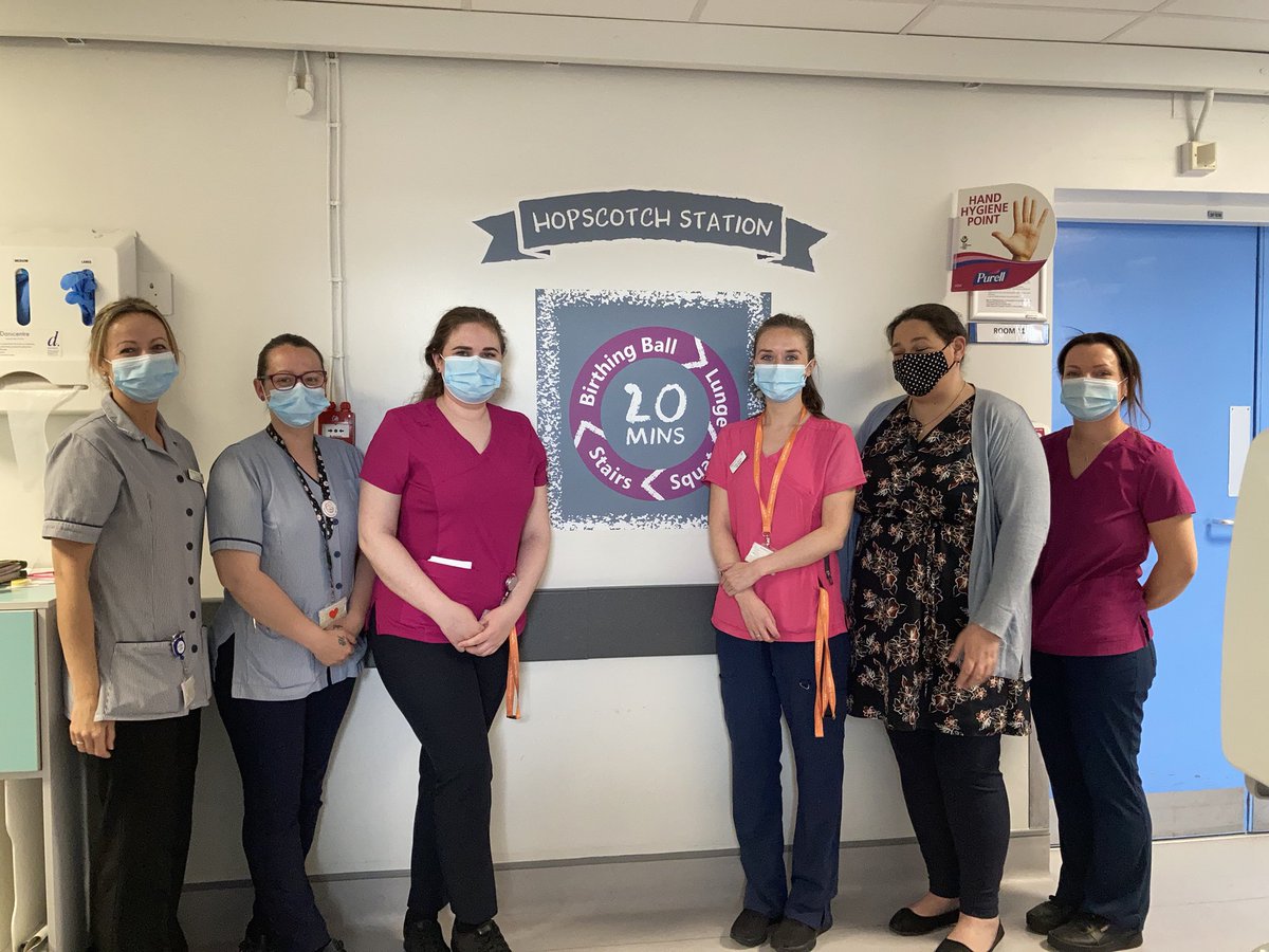 RevillesMaureen's tweet photo. MRHP Midwifery team delighted to have our @labourhopscotch stations in place. Great tools to assist mothers #normallabour Great work by @seiswansue Susan O’Callaghan cAMP to bring this to fruition for women. Since thanks to Sinead Thompson @Labourhopscotch @NWIHP https://t.co/W0WDp5QBlK