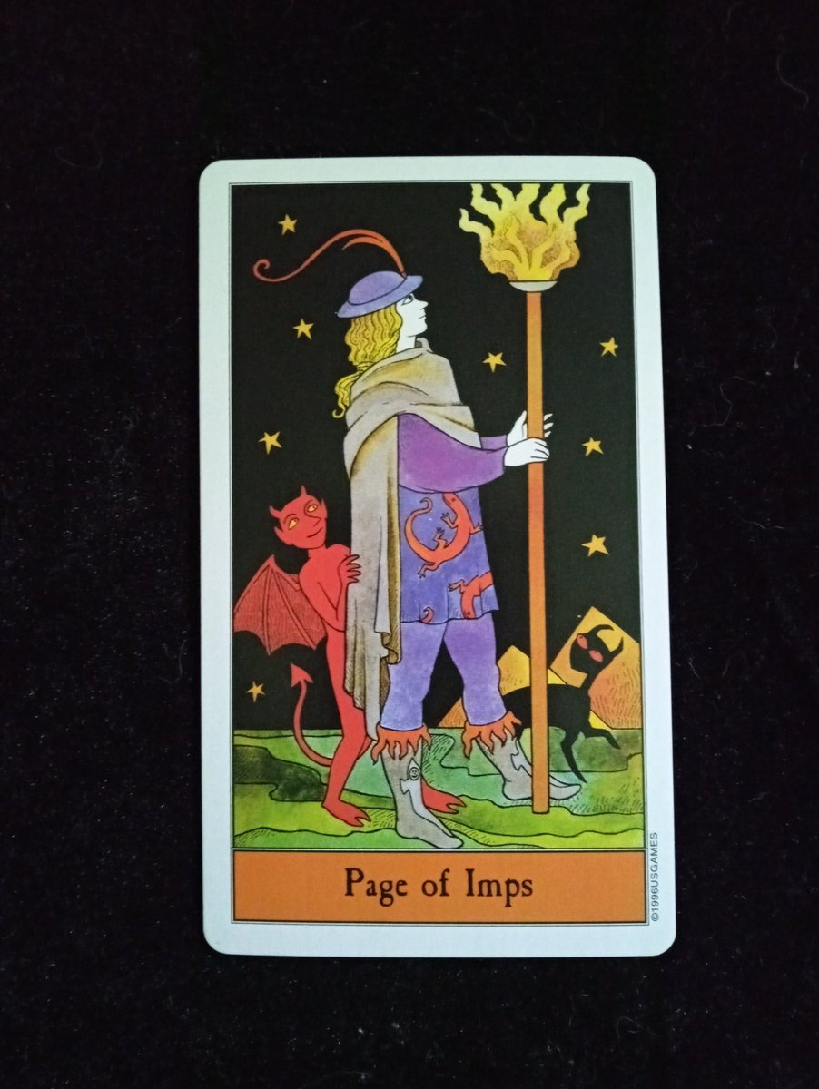 tigerlex333's tweet photo. Follow the black cat.
Halloween Tarot Deck.
Page of Imps
Small messages of light troubles are brewing. Ready yourself, but don't go too far.
#readyyourself
#dontgotoofar https://t.co/sI7YWc21Ap