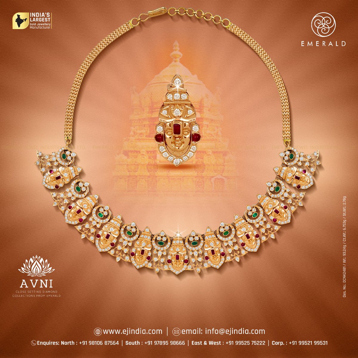 Uniquely carved out of diamonds and dedicatedly crafted with honour, Lord Balaji, infused with life and glory, warmly embraces you. 
Keep the light in your heart alive with our most prized treasury from the Avni collection.
.
.
.
.
.
#traditionalcollection #avnicollection