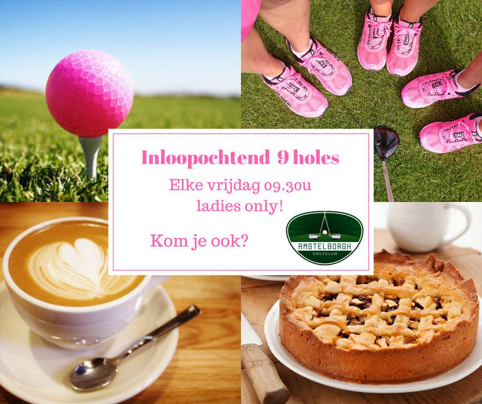 borchland's tweet photo. Ladies only inloopochtend 9 holes elke vrijdag 09.30 uur bij #Golfclub Amstelborgh @borchland Geniet van koffie met wat lekkers! Doe je ook gezellig mee morgen? Meld je nu aan! https://t.co/ZuYASmOydj #ladiesonly #golf #Amsterdam https://t.co/OJMW69gPwz