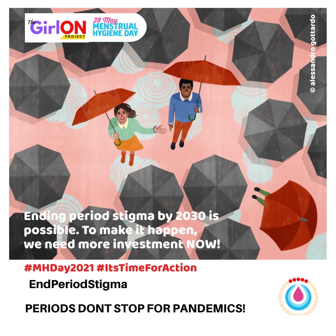 girlonproject's tweet photo. Friday 28th May is World Menstrual Hygiene Day! A call to break the silence, end stigma and show support for the Menstual Health of women and girls around the world.

#MHDay2021 #ItsTimeForAction #PeriodsinPandemics #theGirlOnProject https://t.co/9hStKKJUTo