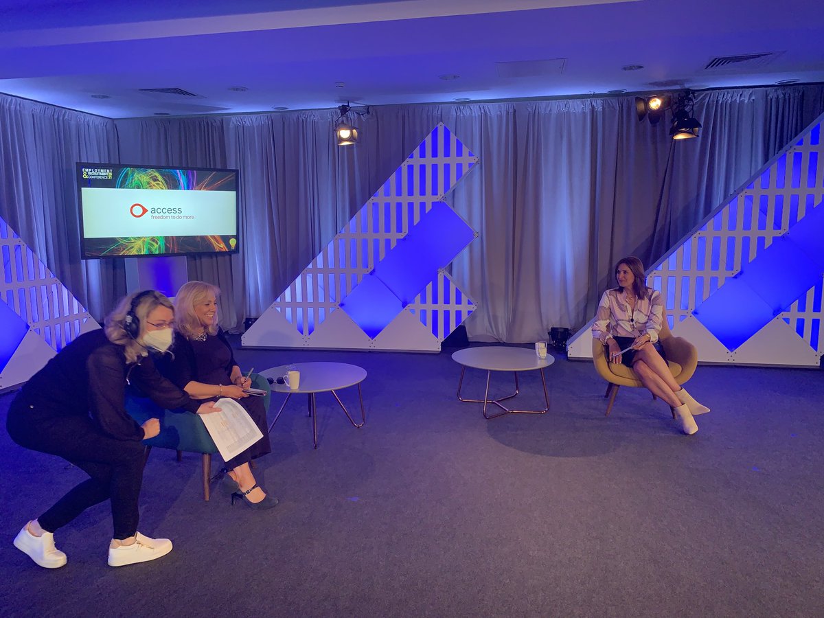 Gerkingerf's tweet photo. Ready for the afternoon panel discussion on #remoteworking with Minister Damian English. In studio with ⁦@alisoncomyn⁩ is ⁦@SeeryKearney⁩ ⁦@productionPeop⁩ . Virtual dial in ⁦@McGintyBrendan⁩ &amp; ⁦@RECNeil⁩ looking forward to this discussion #nrfconf https://t.co/LXFnjmwFX4