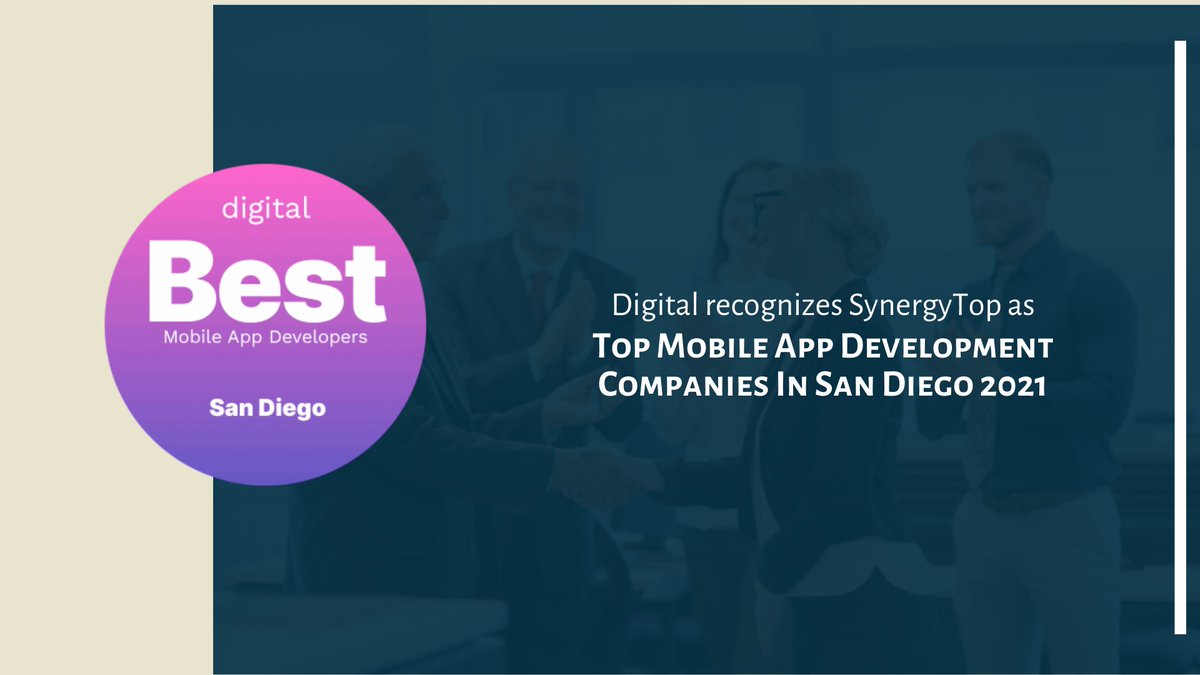 SynergyTopUSA's tweet image. SynergyTop Recognize as - The Top Mobile App Development Companies In San Diego 2021 by Digital

digital.com/mobile-app-dev…

#SynergyTop #Digital #TopMobileAppDevelopment #SanDiego #ThrusdayThoughts #mobileapps