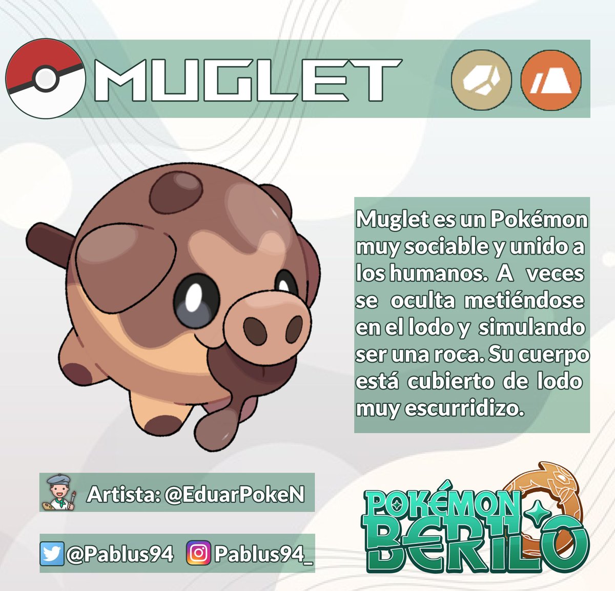 Pablus94's tweet photo. ✨¡MUGLET LLEGA A NUBIA!✨

¡De la mano @EduarPokeN llega este pequeñín a la región!😍

Muglet es un Pokémon muy bromista, disfruta camuflándose como roca para asustar a las personas🤣

Son muy dóciles y están acostumbrados a convivir con personas👌

¡Dadle amorcete para más!🔄❤️ https://t.co/CZWRGLDihh