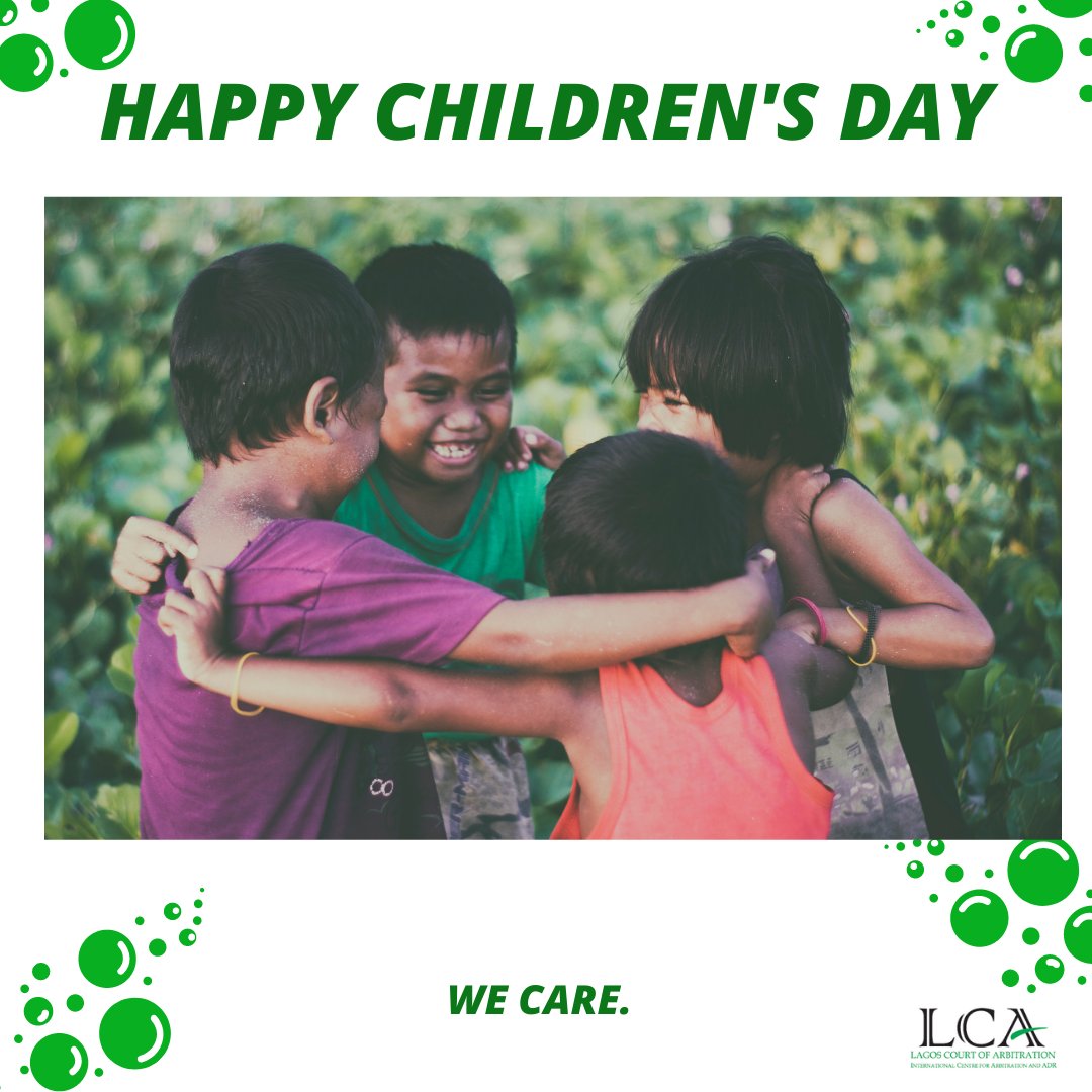 HAPPY CHILDREN'S DAY ! TO EVERY CHILDREN OUT THERE.
THE LAGOS COURT OF ARBITRATION CARES. #ChildrensDay