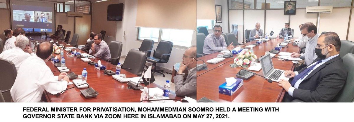 PrivComPakistan's tweet photo. Federal Minister Privatisation discussed matters related to Privatisation with Governor State Bank of Pakistan
@Smmsoomro
#Pakistan
#StateBank_Pak
#APPNews https://t.co/rrTJiRVosK