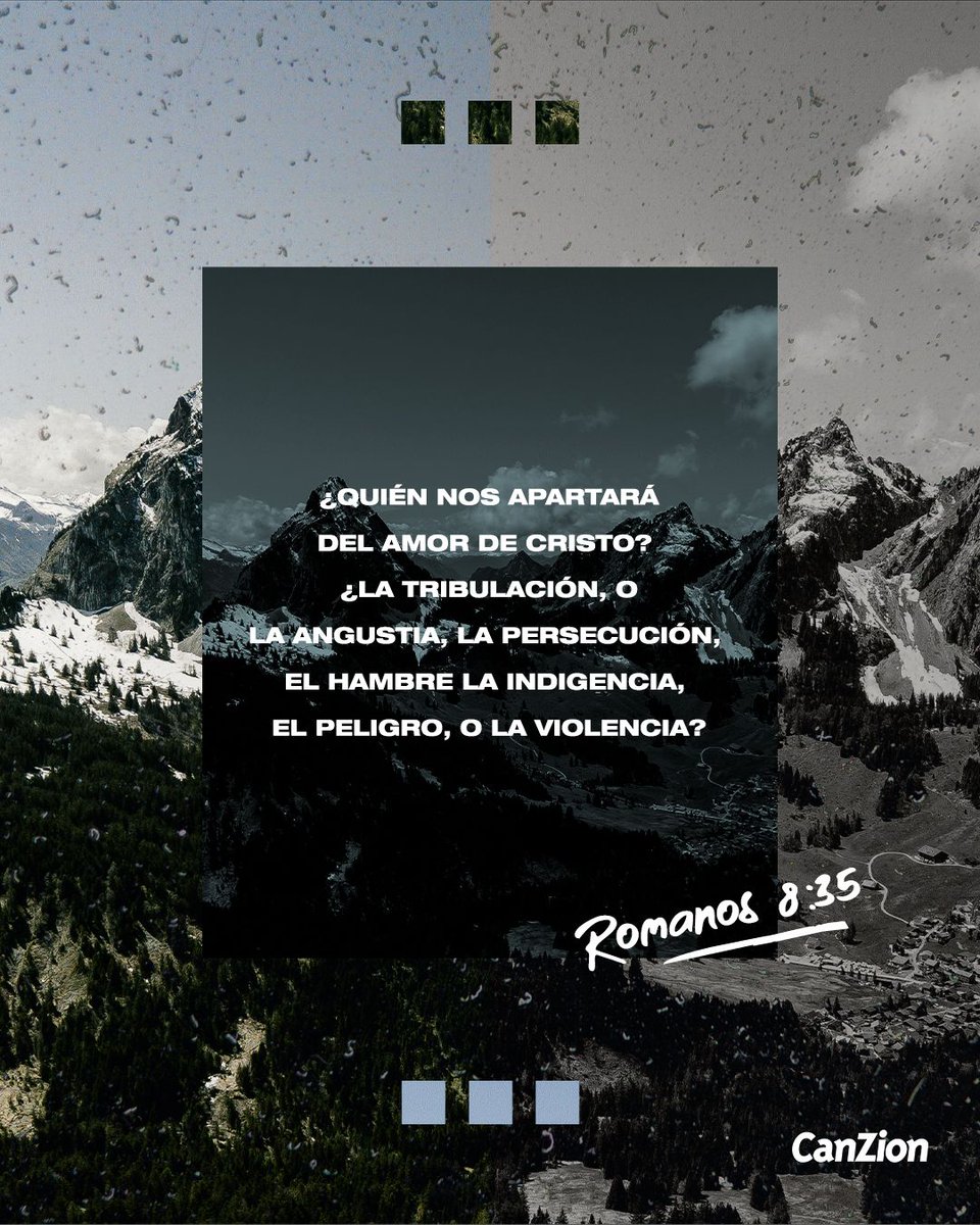 ¿Quién nos apartará del amor de Cristo? ¿La tribulación, o la angustia, la persecución, el hambre, la indigencia, el peligro, o la violencia?

Romanos 8:35 ❤️