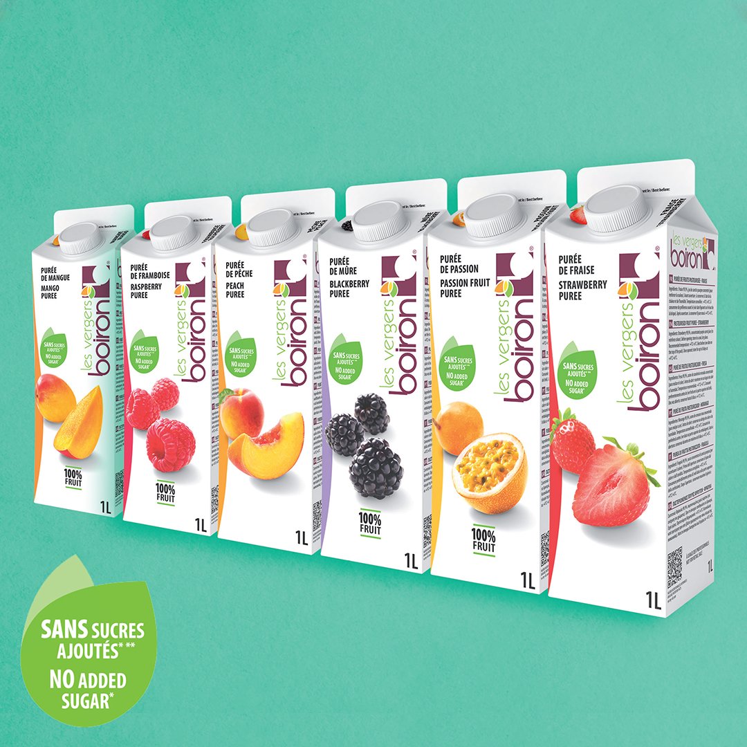 We’re so excited to share our new range of Boiron fruit purees! 
 
🍏 100% ready to use
🍑 100% taste quality
🍓 No added sugar
 
 Try them today 👉 hubs.ly/H0P86gq0

#HBIngredients #Ingredients #Fruity #FruitPurees #Purees #NewProduct #Inspiration #Boiron <a href="/vergersBoiron/">Les vergers Boiron</a>