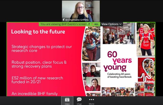 JamieWaterall's tweet photo. A fantastic opening address from @iCharmaine at this years @TheBHF 's Annual Conference.
The BHF is 60 years young this year & we have much to thank them & all their supporters for in all that they do in ending heartbreak from heart & circulatory diseases❤️#BHFConference https://t.co/xrlLZQePW0