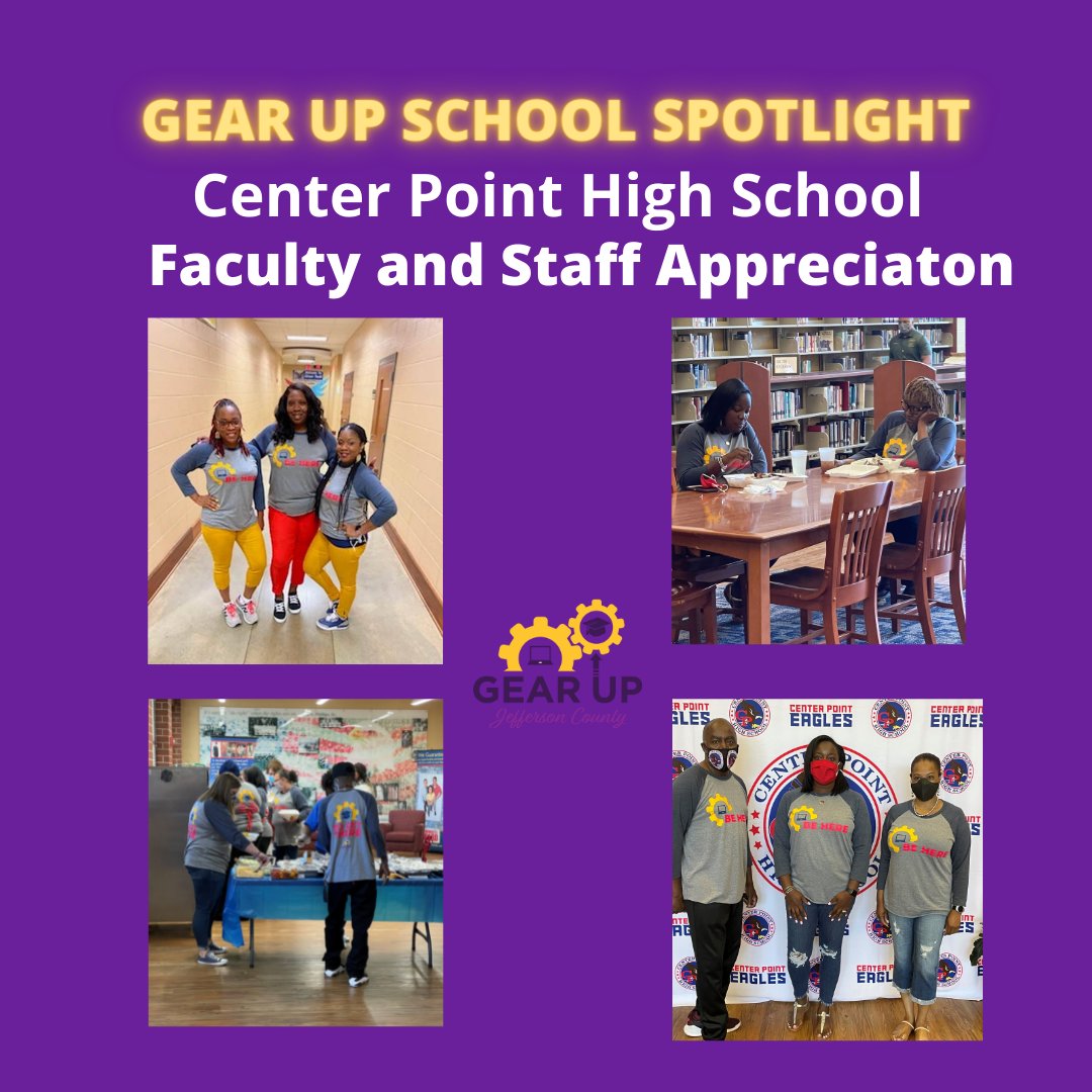GEARUPJC's tweet photo. #GUJC would like to thank Center Point High School faculty and staff for all that you do!
#GEARUPWorks #ThankATeacher @EaglesMovingUp #BeHereToGetThere https://t.co/BfHCALeysn