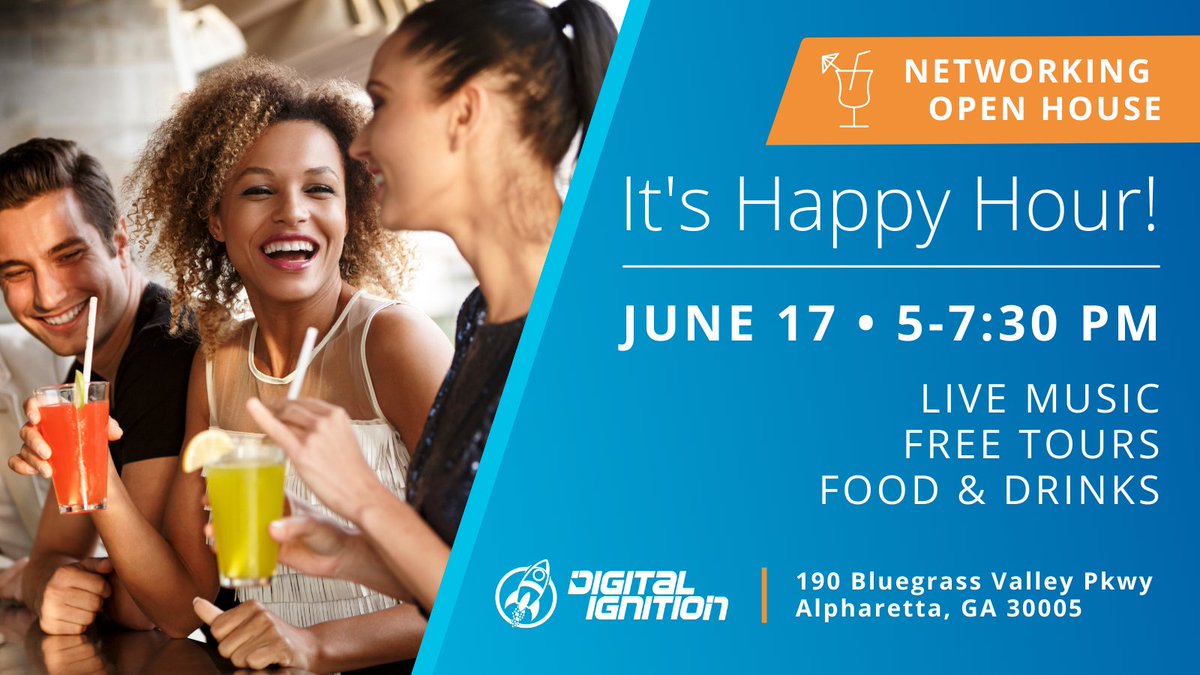 Digital Ignition (@atlignition) on Twitter photo Networking Open House 🎉RSVP for FREE! : loom.ly/5qV130U
Join us in celebrating the expansion of our #Alpharetta coworking space on June 17th, 5-7:30 PM! Food & Drink, Live Music & Free Tours will be available. It's Happy Hour! #Networking <a href="/forsythchamber/">Forsyth County Chamber of Commerce</a> <a href="/ForwardForsyth/">Forward Forsyth</a> Networking Open House 🎉RSVP for FREE! : loom.ly/5qV130U
Join us in celebrating the expansion of our #Alpharetta coworking space on June 17th, 5-7:30 PM! Food & Drink, Live Music & Free Tours will be available. It's Happy Hour! #Networking <a href="/forsythchamber/">Forsyth County Chamber of Commerce</a> <a href="/ForwardForsyth/">Forward Forsyth</a>