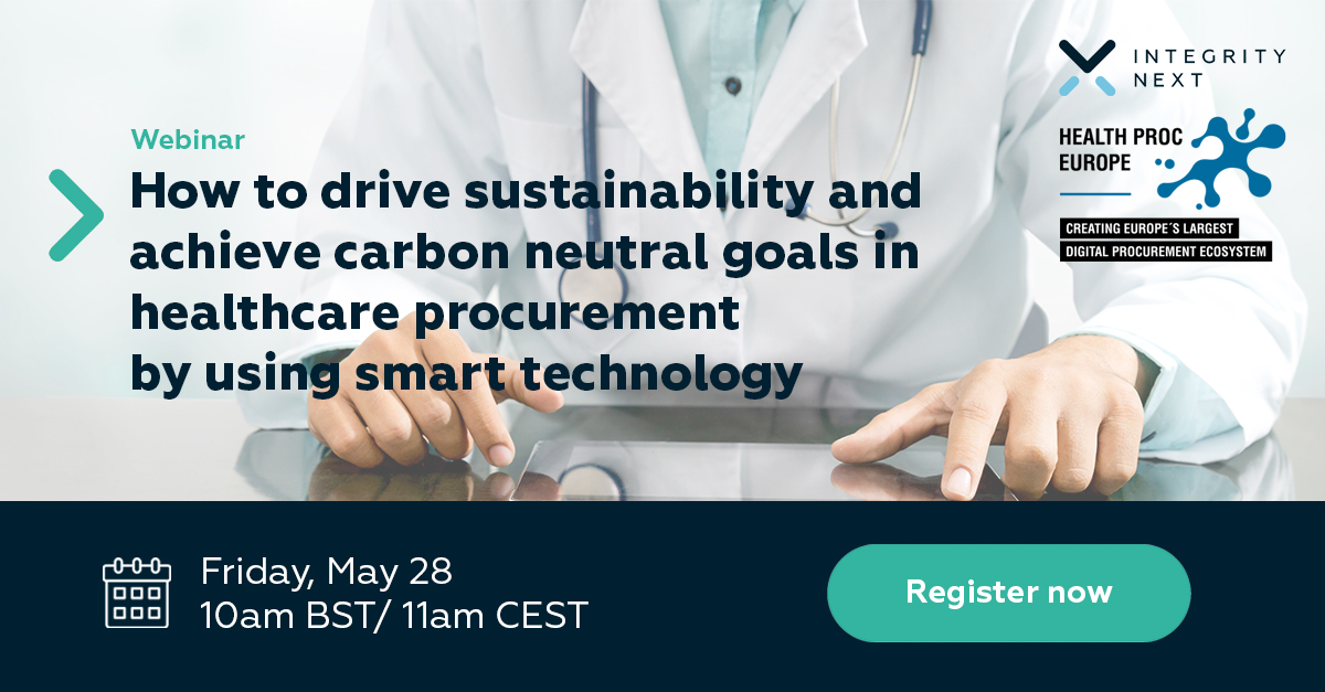 How can we drive #sustainability in healthcare procurement? I look forward to discussing this question, sharing customer case studies and learning from leading healthcare organizations such as the <a href="/NHSuk/">NHS</a> in tomorrows live webinar. 

Join us: ow.ly/I3OG50EVtfh