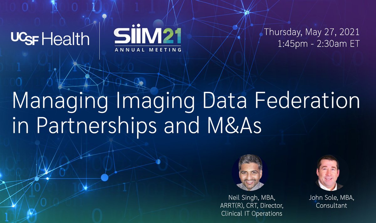 Visage_Imaging's tweet image. Consolidation challenges. Be prepared, don&apos;t miss &quot;Managing Imaging Data Federation in Partnerships and M&amp;amp;As&quot; #SIIM21 @neilgsingh @jsolejr @SIIM_Tweets @UCSFHospitals