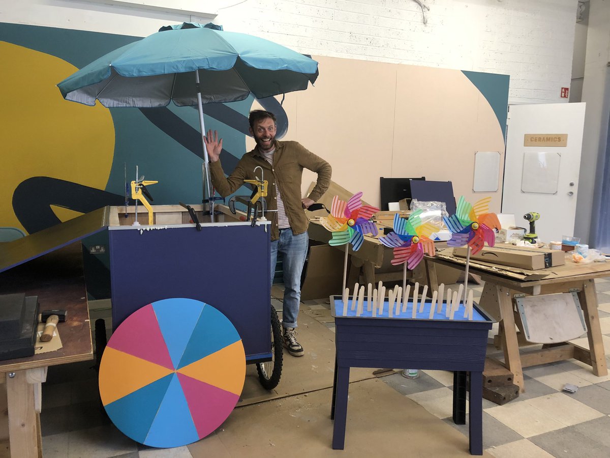 playdisrupt's tweet photo. Sure, surveys have a place- but wouldn’t you rather use a massive ice cream cart to start conversations?! #engagementprops #creativeconsultation #participation #inclusion #dancechat @PDSW_org @ace_national https://t.co/J7BclJOEZ6