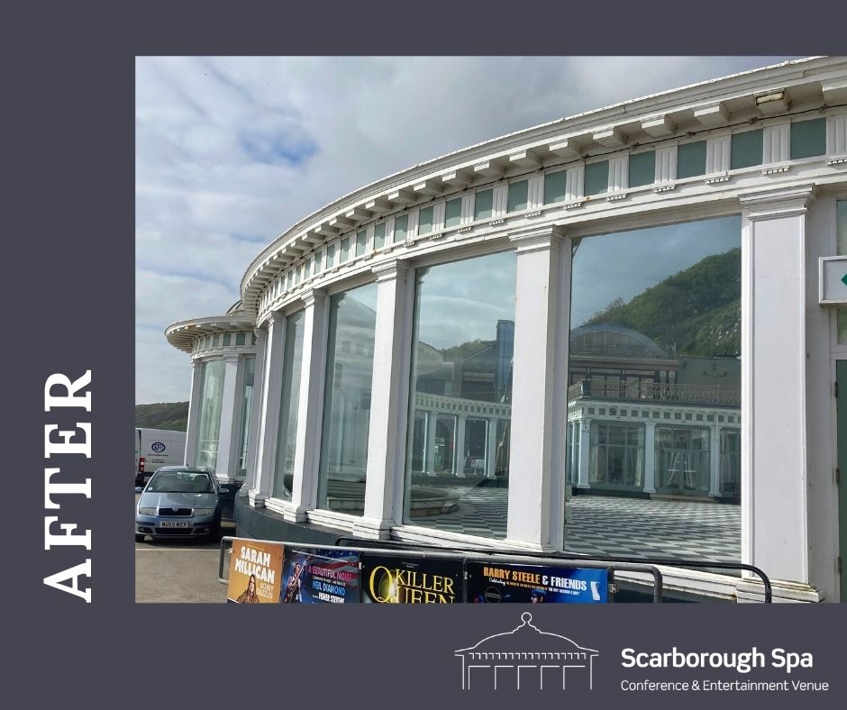 👋 Goodbye Murky Windows. 

The Suncourt has had some TLC this week with all the windows restored in readiness for the upcoming <a href="/SpaOrchestra/">Scarborough Spa Orchestra</a> season which kicks off on Monday 12 July 2021.

scarboroughspa.co.uk/event/spa-orch…