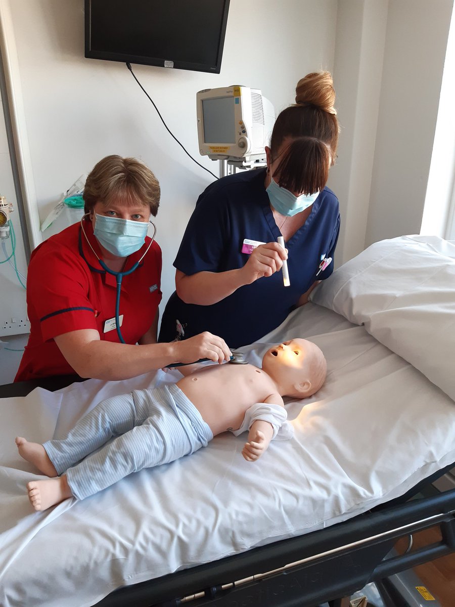 JoMilt72's tweet photo. We are loving the new sim baby on the Children's Unit @UHD_NHS https://t.co/pBmTIQ0n1X