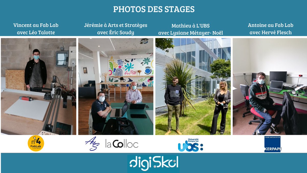 Les visites de stage continuent ! C'est toujours un plaisir d'entendre que les missions se passent bien, et que les tuteurs.trices comme les stagiaires sont très content.e.s👌🏽😃
Un grand merci pour leur accueil ! 
#Lorient #formation #numerique #Digiskol