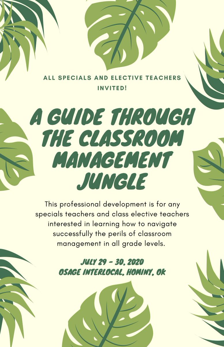 OsageInterlocal's tweet photo. Rough school year? Looking for a classroom management refresher? We've got you covered!
https://t.co/HMy1Vd7DvD
#ClassroomJungle https://t.co/vE3F8LO7SQ