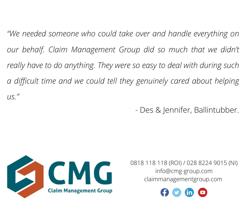 More kind words from our lovely clients.

We always aim to make the claims process as easy as possible, let us take the stress away from you. 

#claimmanagement #lossassessors #reviews #feedback