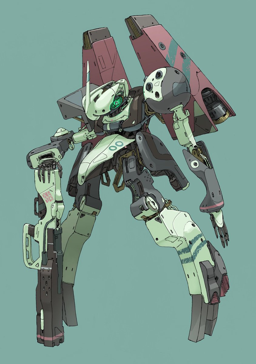 robot mecha no humans solo weapon gun holding gun  illustration images