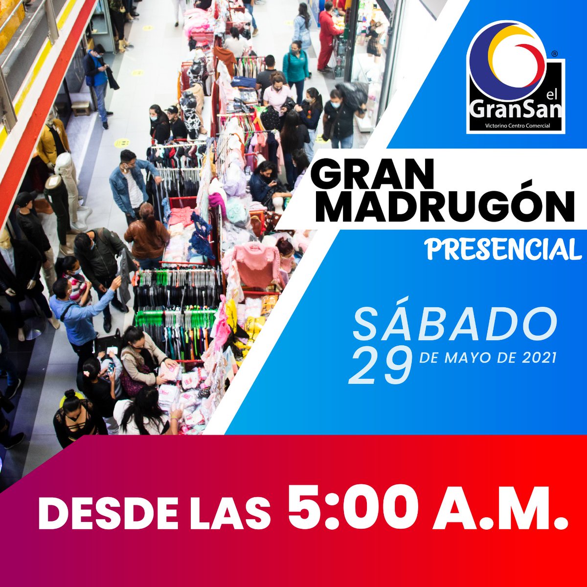 El_GranSan's tweet photo. Mañana gran MADRUGÓN PRESENCIAL 🤩 Aprovechemos los horarios y reactivemos la economía con lo mejor de la moda colombiana 🇨🇴👚👖 Te esperamos desde las 5:00 am ☀️ Genera ingresos con las marcas GranSan
#GranSan #FamiliaGranSam #ConfeccionandoSueños #moda #tendencia #mayorista https://t.co/R2N5o8EMFr
