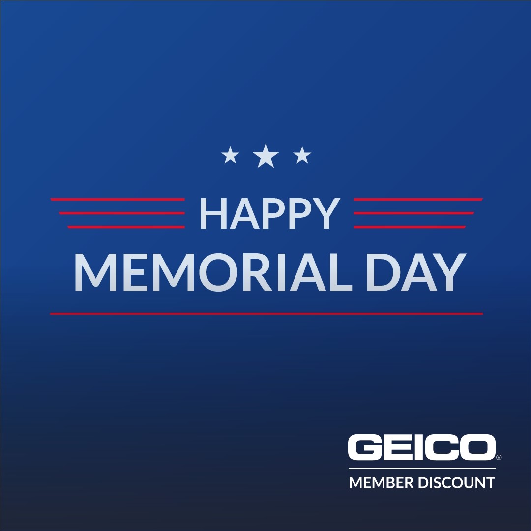 aiatrust's tweet image. Happy Memorial Day from #AIATrust and #Geico with #SpecialRates for #AIAmembers and component staff 
@aianational. Visit geico.com/disc/aia or call 800-368-2734, and don’t forget to let them know you’re with #AIA to get your #discount!