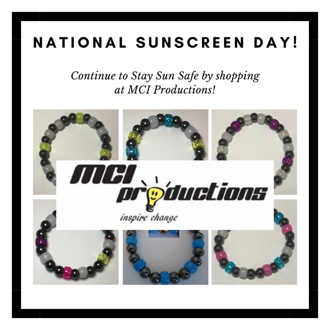 EnchantYourS's tweet photo. MCI Productions are youth Philanthropists who are passionate about our innovative.  

They sell handcrafted and customizable Sun Safety Bracelets. Made with special beads which change colour when exposed to UV rays indicating to those to protect themselves from the sun. https://t.co/7GVDiFxAna