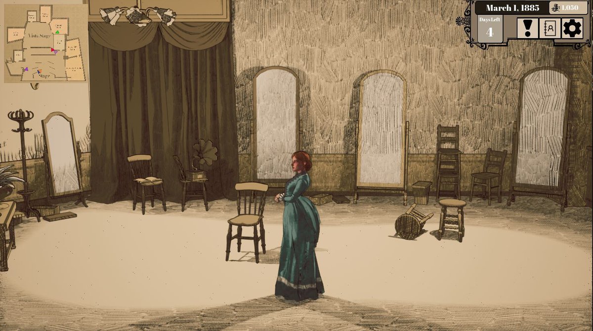 MelodramaticaGm's tweet photo. All actors need a place to practice their craft! For this purpose, theatres often had specific rooms to practice singing, dancing and acting. Can you see which room is used for what? #gamedev #IndieGameDev #UnrealEngine #GameMaker https://t.co/7AojLArpPK