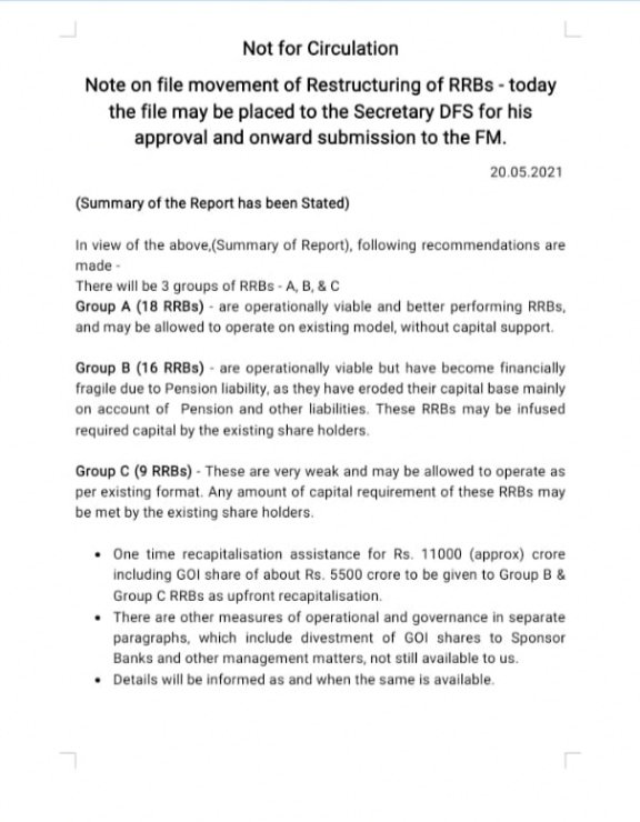 GauravSproud's tweet photo. The consequence seems to be brutal.I hope I am proven wrong.Restructuring of RRBs via disinvestment of GOI shares to its Sponsor Banks will create chaos as RRBs will remain subsidiary's  of its Sponsor Banks for lifetime but nothing else.
@DFS_India @FinMinIndia 
#SaveGraminBanks https://t.co/1b08FOrgXY