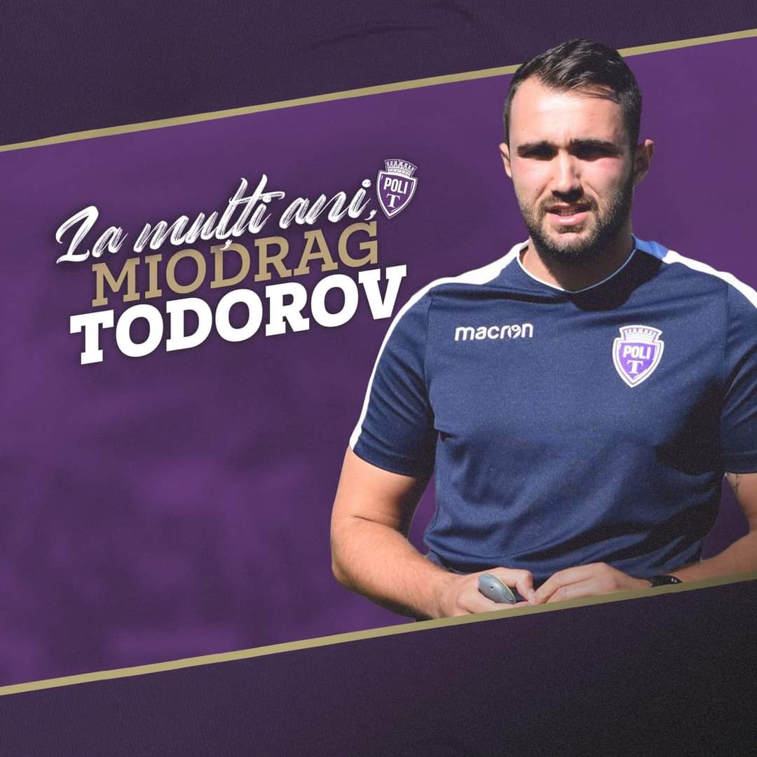PolitehnicaT's tweet photo. 🥇 Miodrag Todorov, physical trainer specialist at our Children and Juniors Academy, is being celebrated today.
🍷 We raise a glass in your honor and wish you good health and countless professional satisfactions under the #whiteviolet flag. Happy birthday!
#adifferentclub https://t.co/v1rgVszs0C