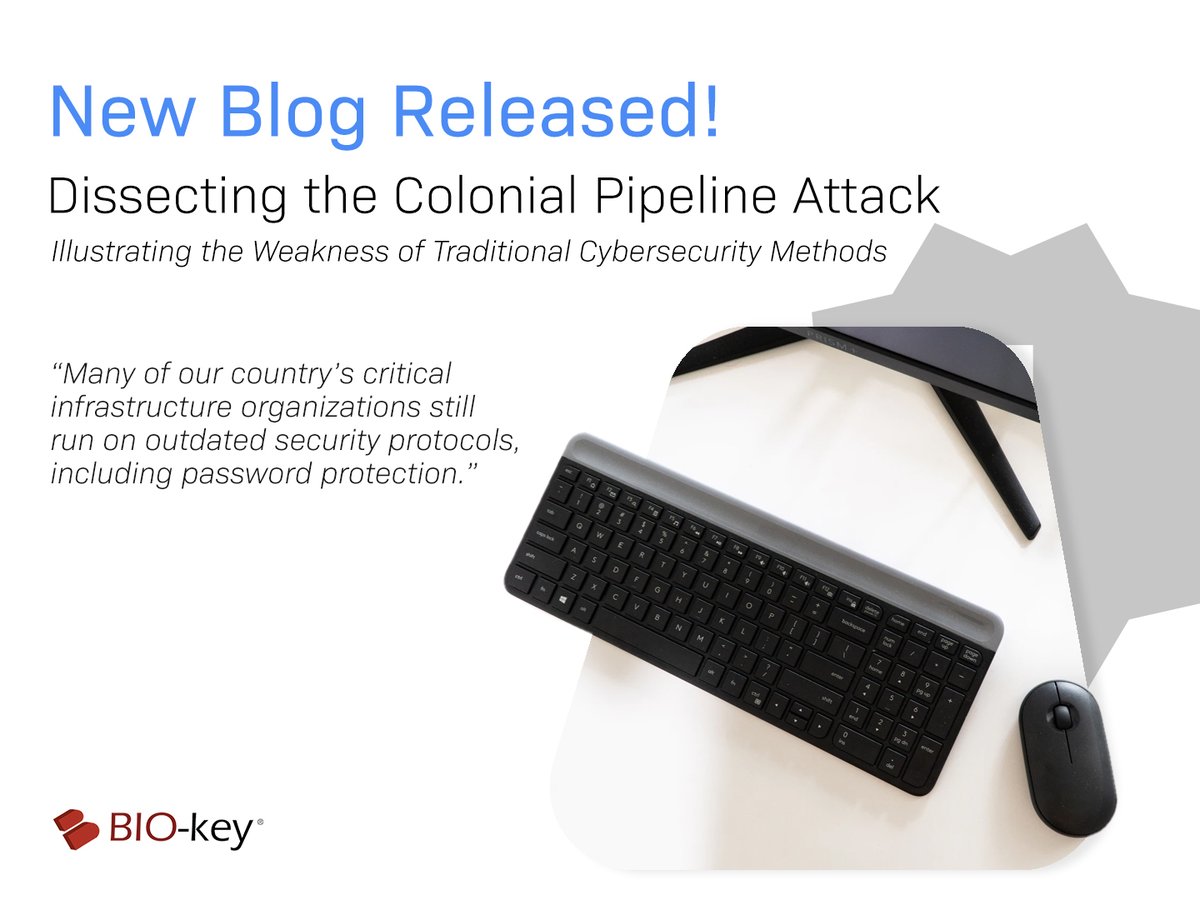 BIOkeyIntl's tweet image. In response to the Colonial Pipeline, President Biden signed an executive order to strengthen the country&apos;s cybersecurity defenses, modernizing national cybersecurity posture to implement MFA as a focus. Read more &amp;gt;&amp;gt; hubs.li/H0P93lx0
#mfa #cybersecurity