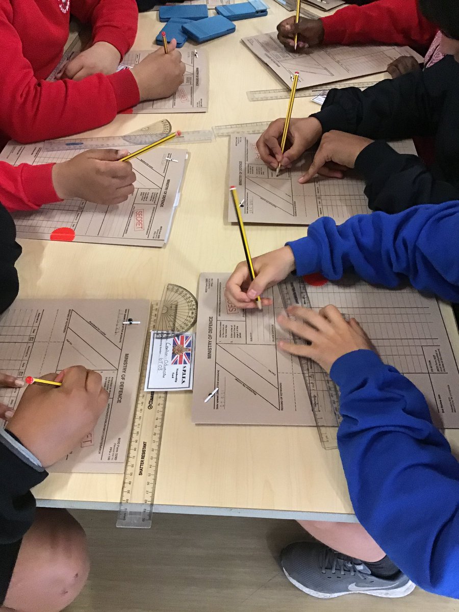MrsWoodsTJS's tweet photo. Today we had a visit from Agent Y. Year 6 were required to plan a spying mission, discover Hitler’s V1 and V2 rocket development programme and then come up with a plan to stop the rockets hitting London. What a day 😃They loved it! #spies #missioncomplete  @TurnfurlongJSch https://t.co/3H22QCvq2V