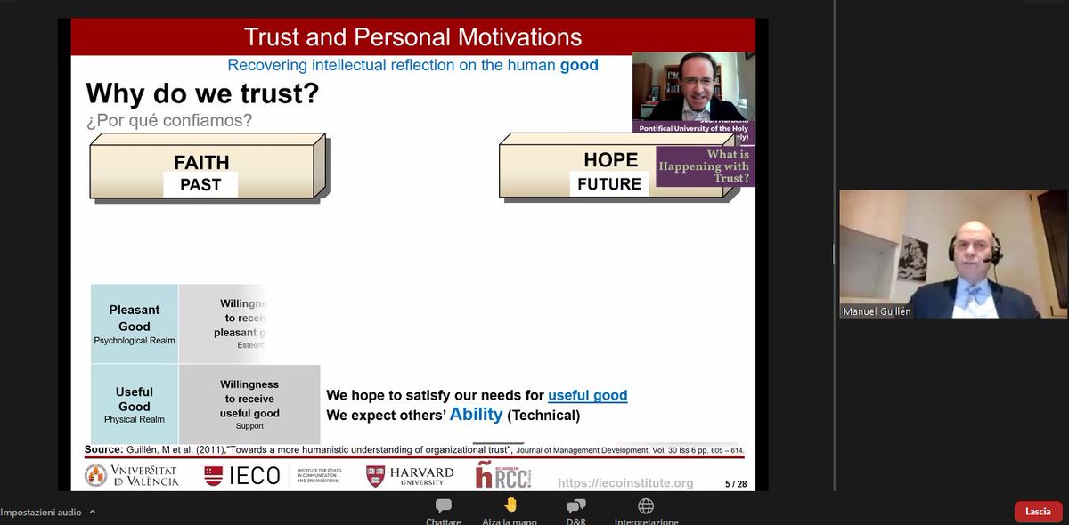 ChurchCSeminar's tweet photo. The process in which the #Trust process goes is to start with yourself. Therefore, one must strive to be better. #Repairing is an act of love and the only way to #recovertrust is to do things well, says Manuel Guillen.
#Inspiringtrust
#Webinar https://t.co/UrV2g1RBUx
