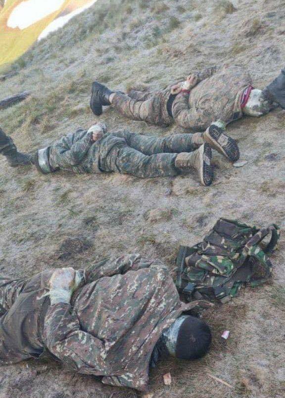 AshotGrigoryan's tweet photo. The #Azerbaijani #terrorists that just invaded Armenia (again) captured six Armenian soldiers, duct-taped their hands and heads. https://t.co/G4fVyRB6sv