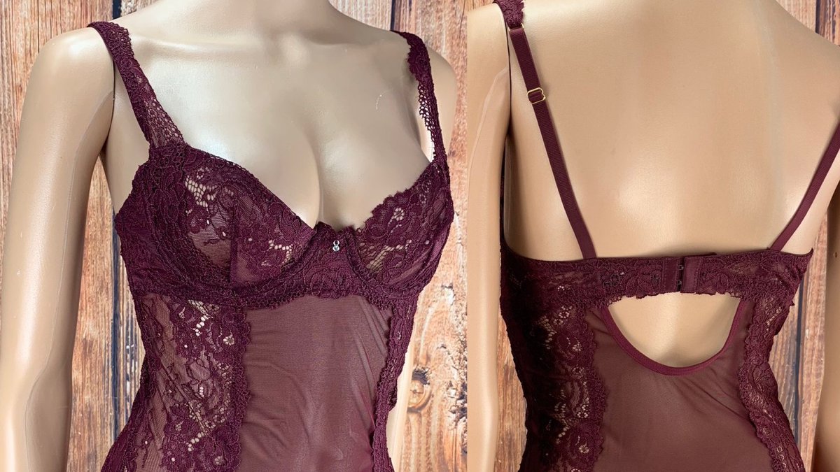 honorintimates's tweet image. Back in stock! Chloe Burgundy Ruffle Teddy. ♥️ honoringintimates.com/lingerie/chloe… #awesomemarriage #marriage