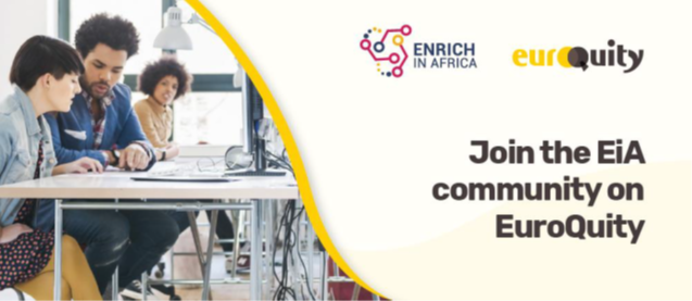 ENRICHinAfrica's tweet photo. 📢 Check out the #EiAcommunity on @EuroQuity_eu! A  matchmaking platform connecting #entrepreneurs from #Africa and #Europe with investors and potential new partners!
https://t.co/OxBQHqdIKO
@Bpifrance @ENRICH_network @AfricaInco https://t.co/ma4v6BuE1S