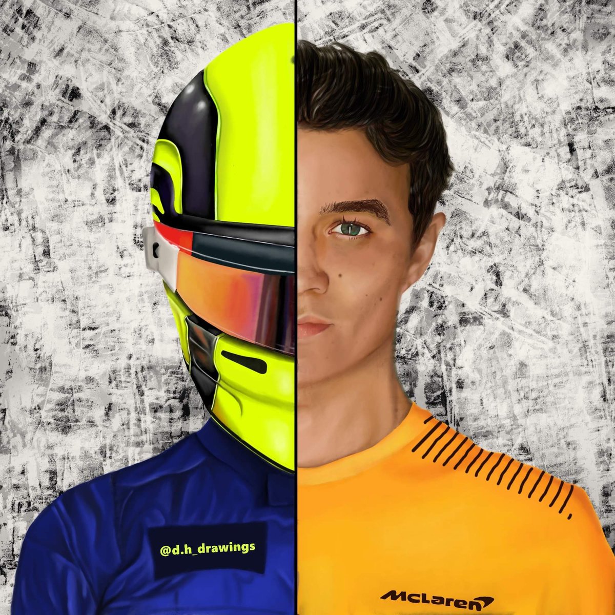 dannick2002's tweet photo. After a very long time i finally finished my @LandoNorris drawing! I hope you guys enjoy it as much as i do 🥺👉🏻👈🏻
.
Don’t forget to check out my art account on Instagram! d.h_drawings
#fanslikenoother @McLarenF1 @TeamL4NDO #F1 #Formula1 #ArtistOnTwitter https://t.co/2yHhKENN4U