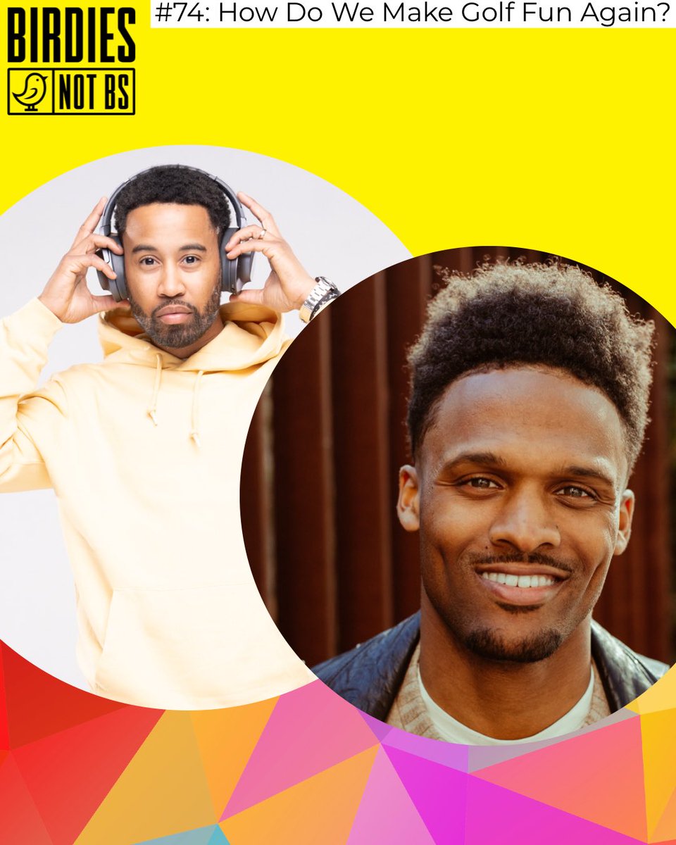 BirdiesNotBS's tweet photo. This week: Doug chats with former @NFL wide receiver-now golf YouTuber, @Brice_Butler about what's making golf more attractive &amp; fun among the new generation of players.
👇
🎧 wherever you get your podcasts or 📺 on YouTube
 #moderngolf #golffun #golfpodcast #pocpodcast https://t.co/73WklXFqUM