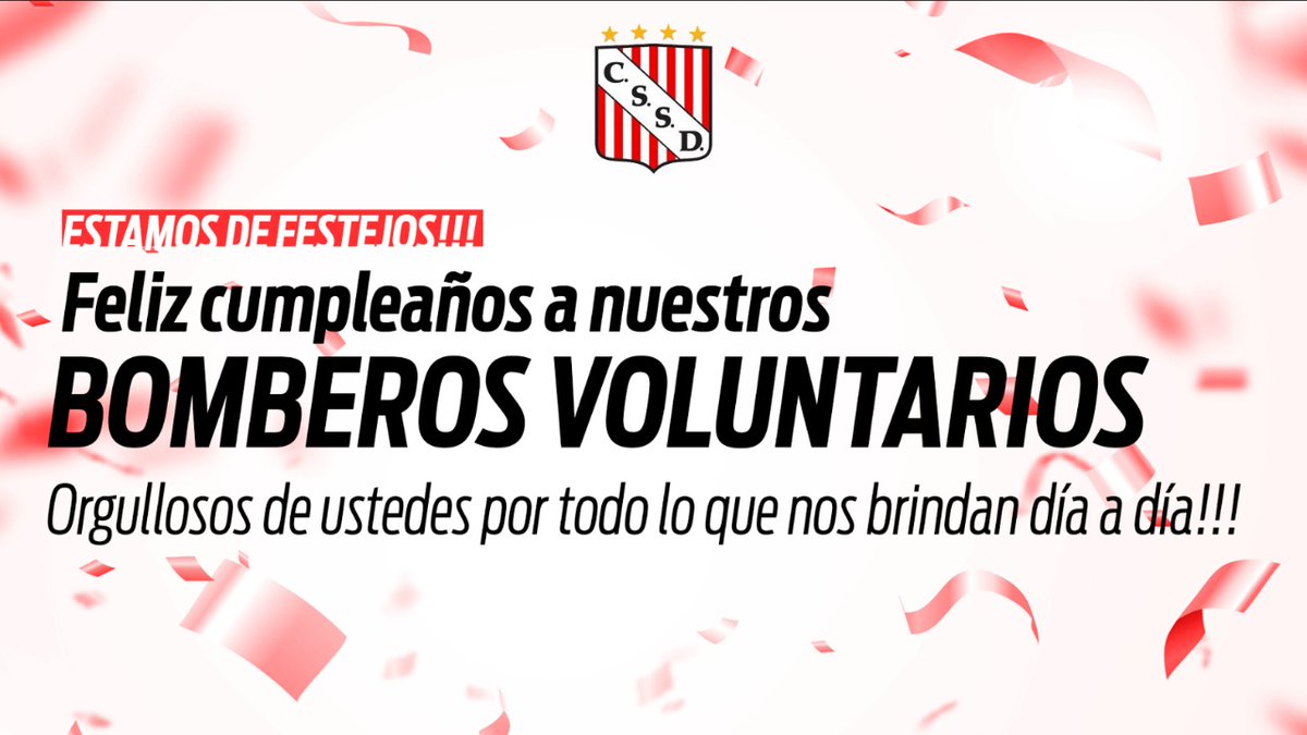 Hoy es un día especial para nuestros queridos amigos del cuartel de Bomberos Voluntarios de General Cerri...

FELIZ CUMPLEAÑOS BOMBEROS VOLUNTARIOS!!!🎂🎂

🇦🇹SIEMPRE JUNTO A <a href="/SansinenaSyD/">Sansinena SyD</a> 🇦🇹