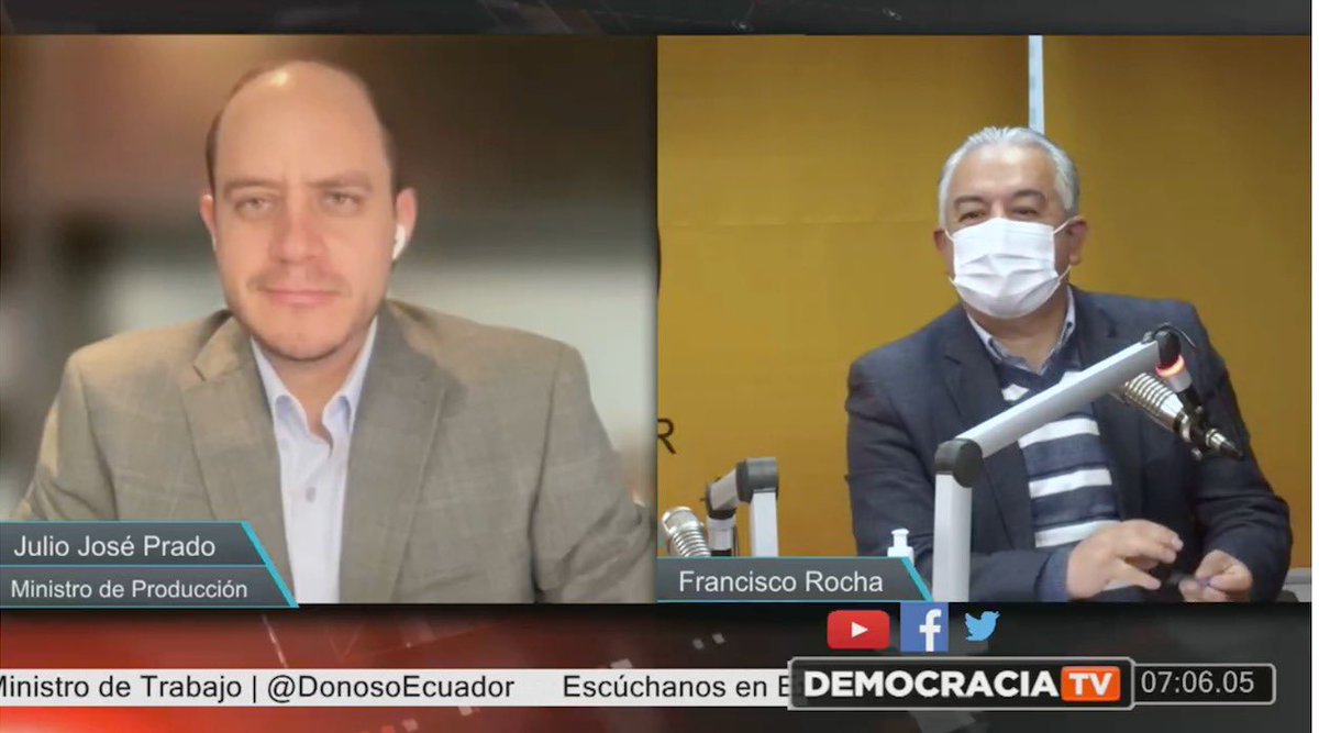 #EnMedios | Durante entrevista en <a href="/democraciaec/">RADIO DEMOCRACIA/EXA</a>, el ministro <a href="/pradojj/">Julio José Prado</a> enfatizó que desde esta cartera de Estado avanzará paralelamente en una agenda de apertura comercial y una agenda interna de competitividad, acciones que sentarán las bases para transformar al país.