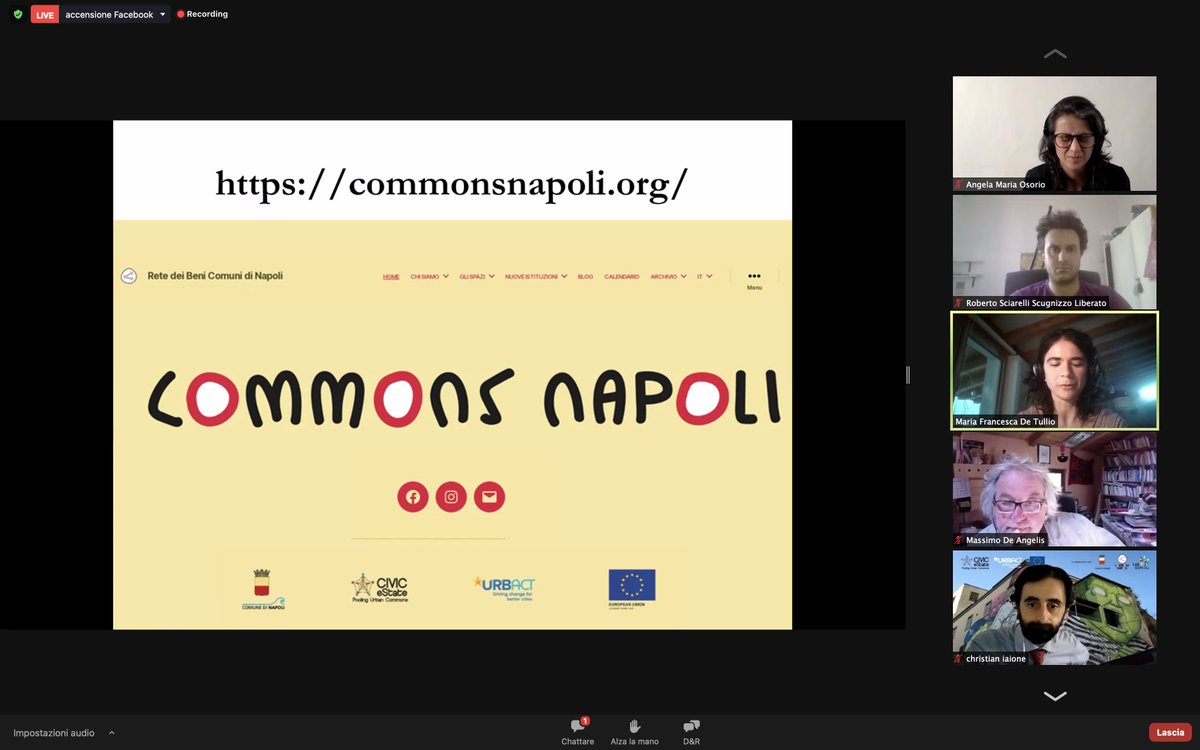 LabGov's tweet photo. Maria Francesca De Tullio is now presenting "Commons Napoli", explaining the issues of social conflicts, privatisation and fundamental rights.

#CiviceState https://t.co/eCmhB0nZZm