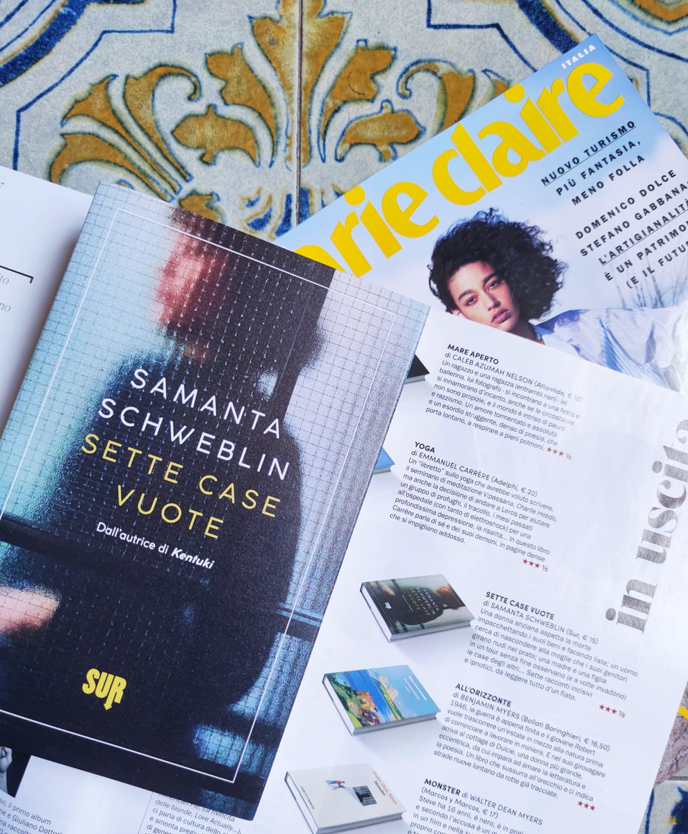 edizioniSUR's tweet image. 🗞 «Sette racconti incisivi e ipnotici, da leggere tutto d’un fiato». 

🏘 Samanta Schweblin è tornata! Da ieri trovate in libreria la sua nuova raccolta di racconti, «Sette case vuote», tradotta per noi da Maria Nicola. Ce ne parla @MartuzzaMC su @MarieClaire_it.