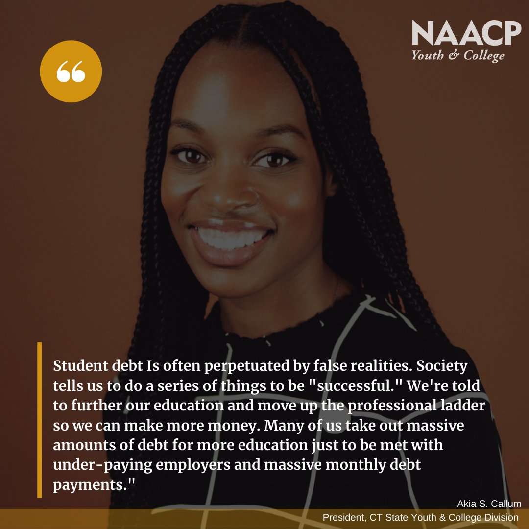 #DidYouKnow Black women hold 47 percent more student debt than white men and 27 percent more than white women.