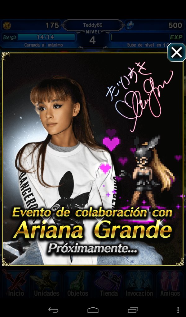 Teddy69_BE's tweet photo. @FFBE_EN Teddy69 
México
ID: 870,643,051
Hace cinco años entre a esta fabulosa aventura #FFBEWW 
Comencé a jugar por la unidad de @ArianaGrande y el resto es historia :3
Muchas gracias por tantas victorias y derrotas, lágrimas y risas
¡¡MUCHAS GRACIAS!!
!VIDA, MUERTE, AMOR, VICTORIA! ❤️🐻 https://t.co/VCTV41YaU5
