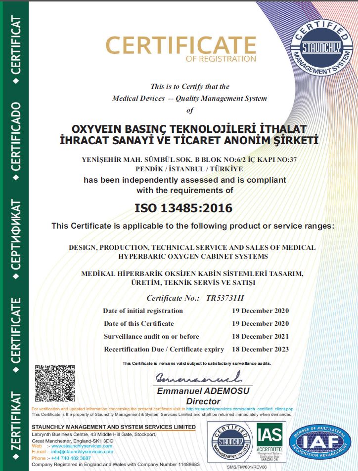 oxyvein's tweet photo. Our Certificates

Medical Certificate - EU 93/42/EEC (CE certificate)  
Compliant with EN 14931
Pressure Vessel Certificate according to 2014/68/EU (CE certificate) 
ISO 13485: Medical Devices Quality Management Certificate
ISO9001 Quality Management Certificate

#hyperbaric https://t.co/7ZujXwtjO5