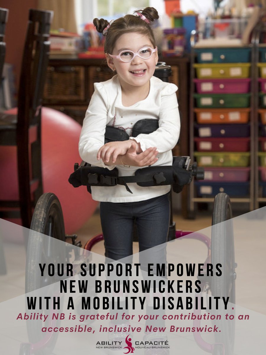AbilityNB's tweet photo. #AbilityNB’s rehabilitation counsellors need your support to help us provide one-on-one services to your family, friends, and neighbours living with a mobility disability. 

Click here to donate: https://t.co/WbijLohCQD https://t.co/aDP6cgJTT5